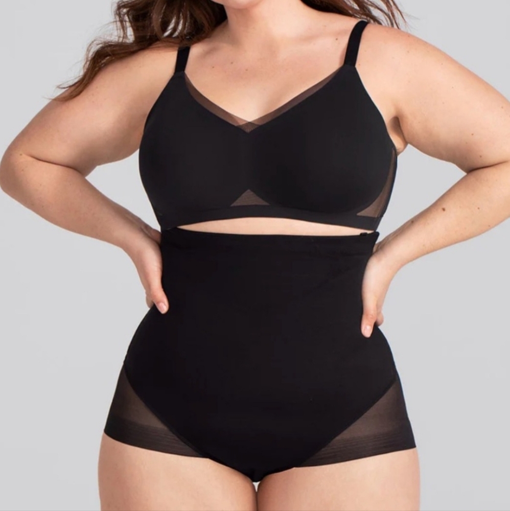 Honeylove SuperPower Brief Vamp Black 2X New‎